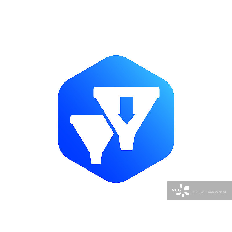 网页销售漏斗图标图片素材