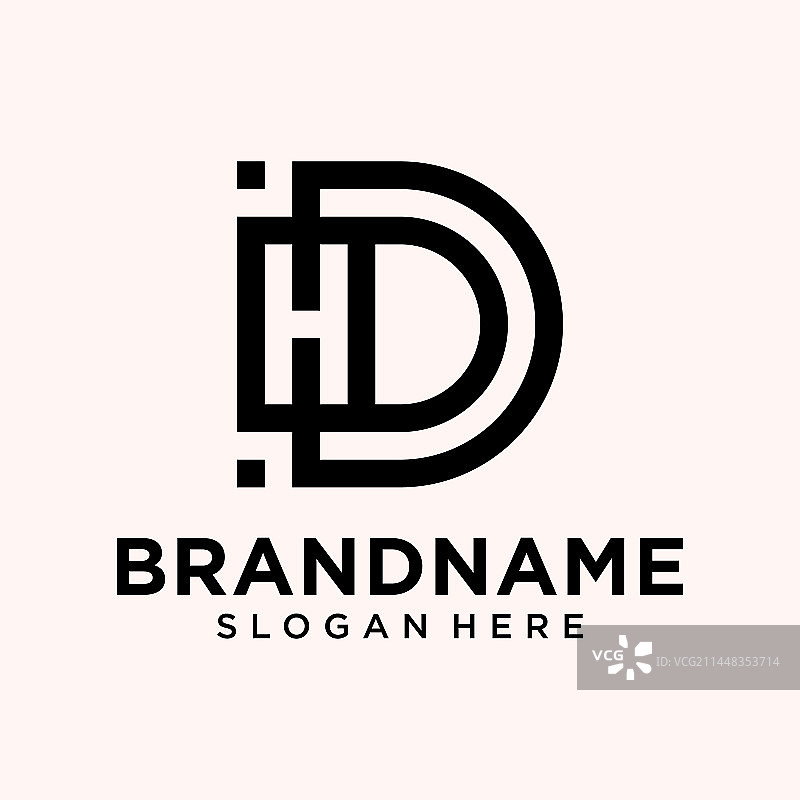 字母D Logo设计灵感图片素材