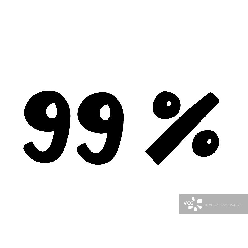 手绘99%折扣黑色墨水标志图片素材
