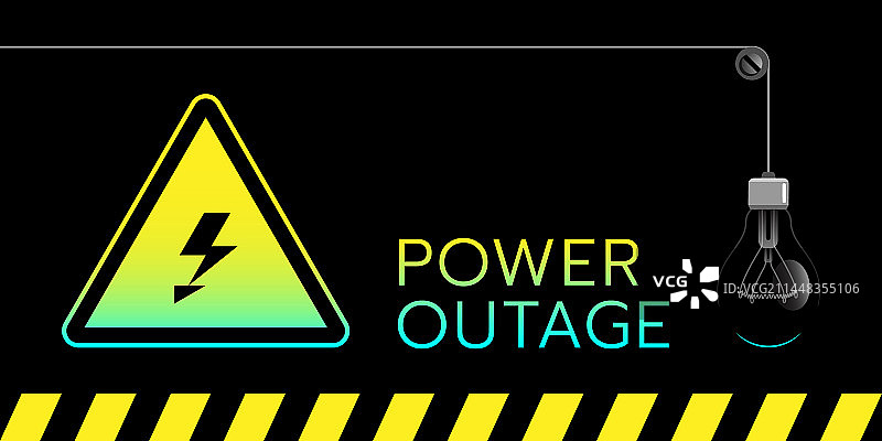 停电警告标志banner图片素材