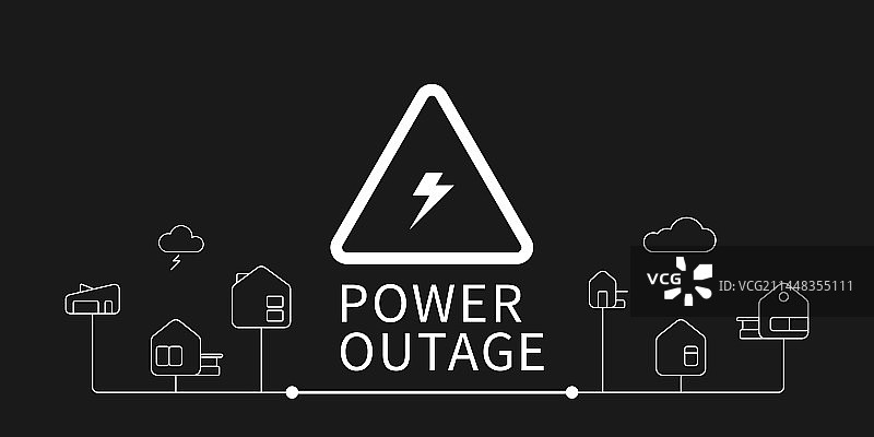 停电黑白banner图片素材