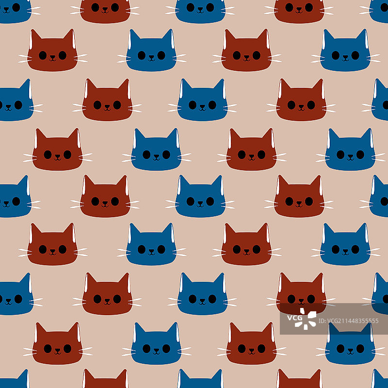 猫头无缝背景图案图片素材