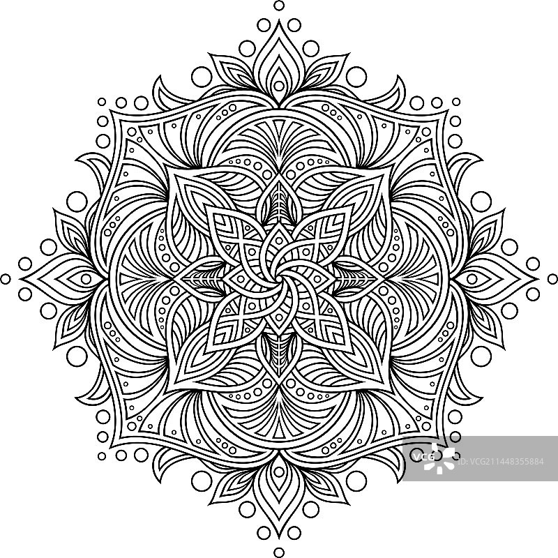 曼陀罗精细装饰设计图片素材