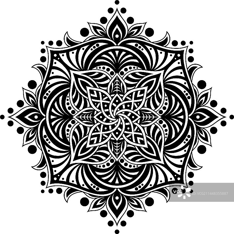 曼陀罗精细装饰设计图片素材