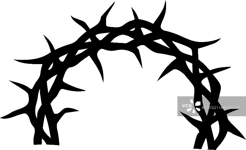 荆棘王冠图像剪影图片素材