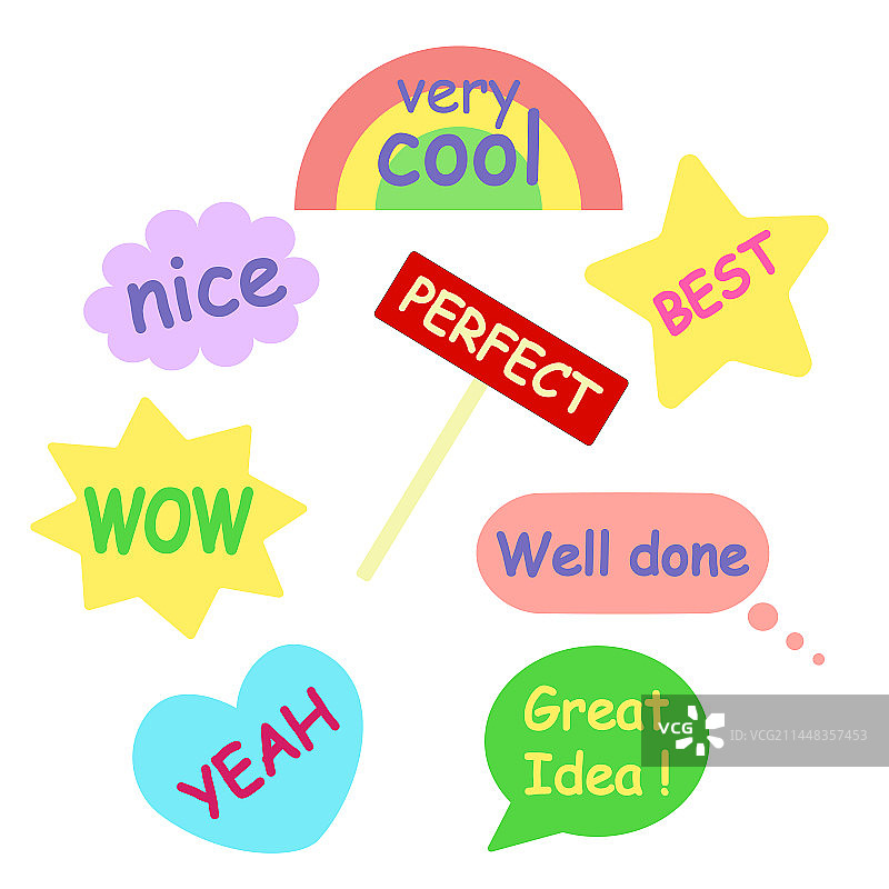 励志演讲气泡套装图片素材