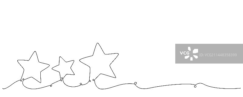 手绘连续单线组成图片素材