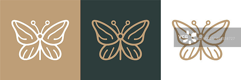 蝴蝶Logo奢华蝴蝶Logo图标图片素材