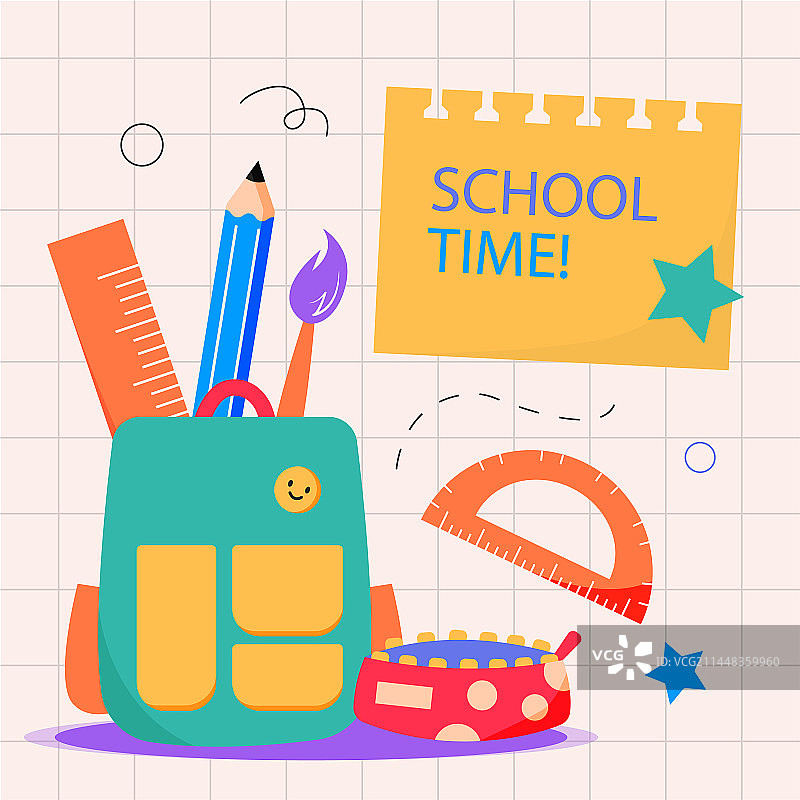 扁平风格返校季帖子合集图片素材