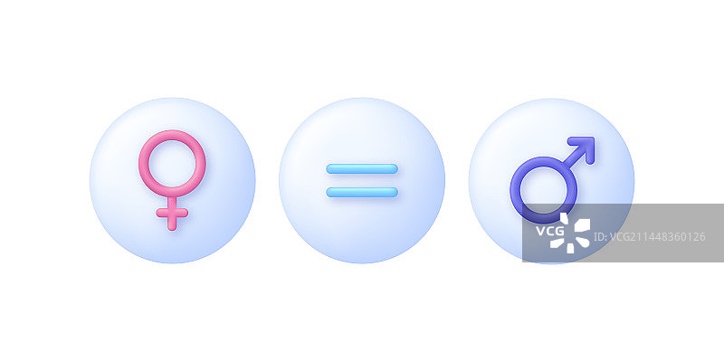 3D性别图标图片素材