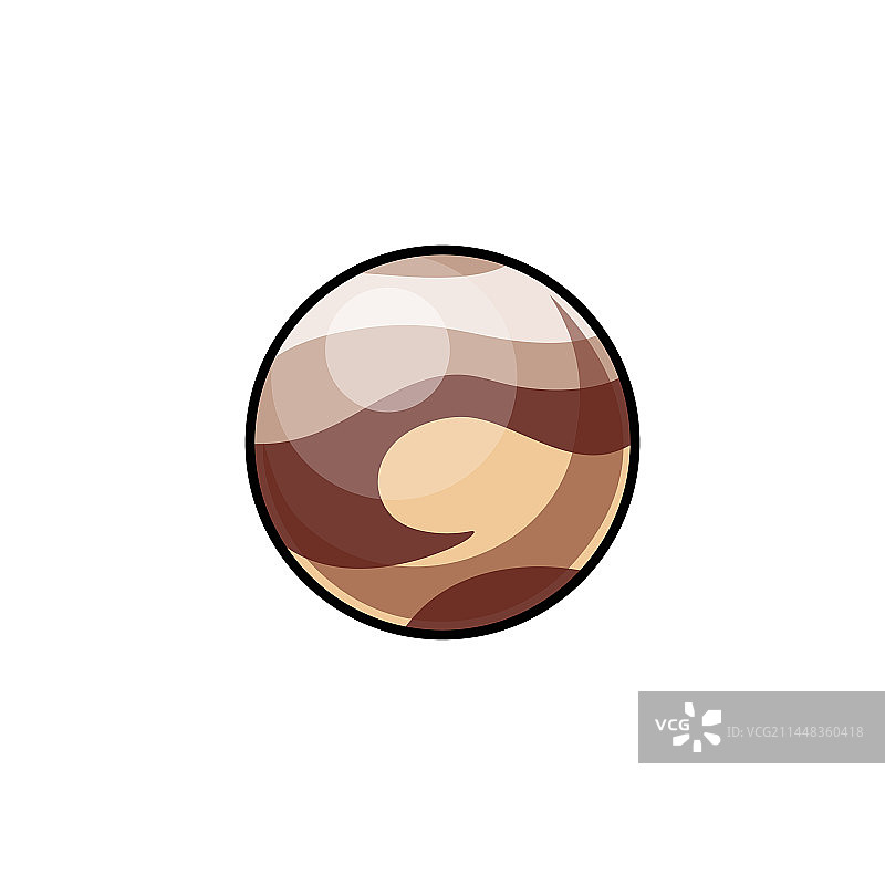 卡通矮行星冥王星太阳系图片素材