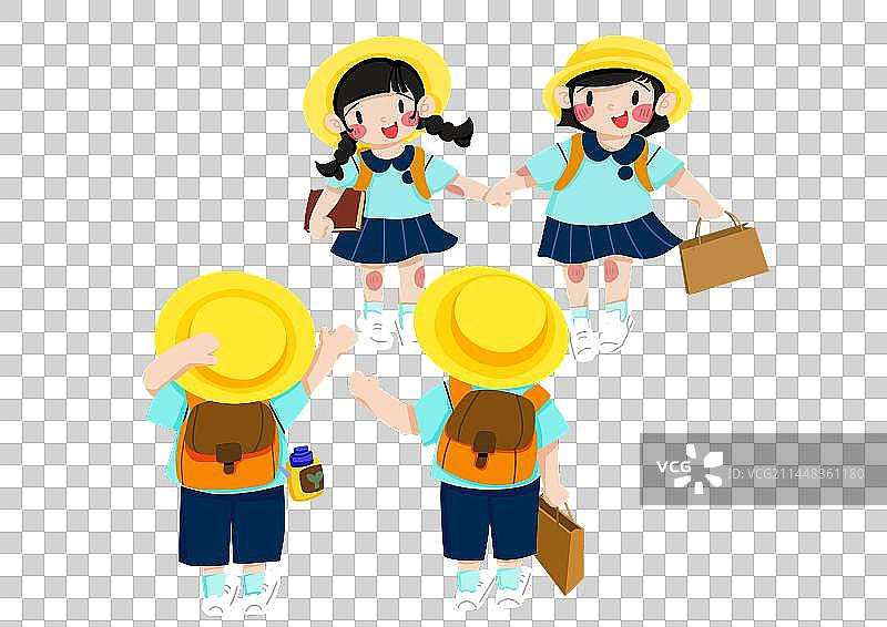 开学季 同学打招呼图片素材