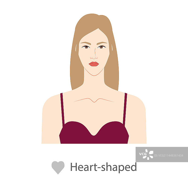 女人心形脸庞与文字图表图片素材