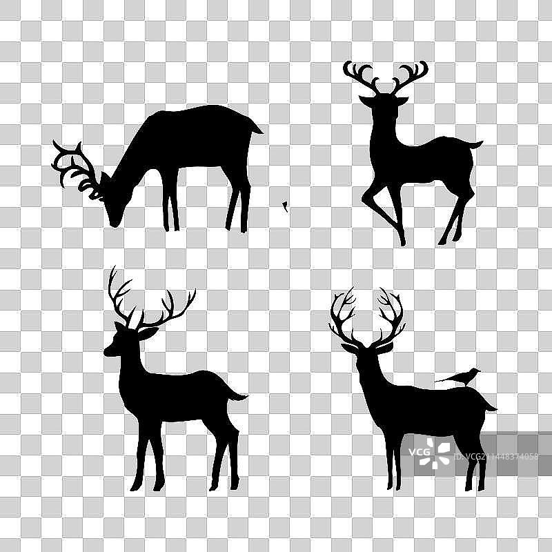 鹿的剪影素材图片素材