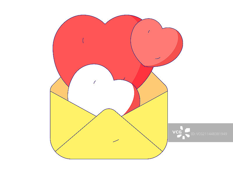 情人节快乐扁平人物矢量概念运营手绘插画图片素材