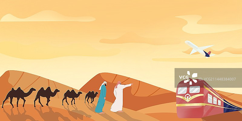 一带一路插画海报图片素材