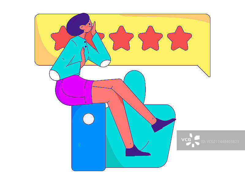 社交发表评论扁平矢量概念运营手绘插画图片素材