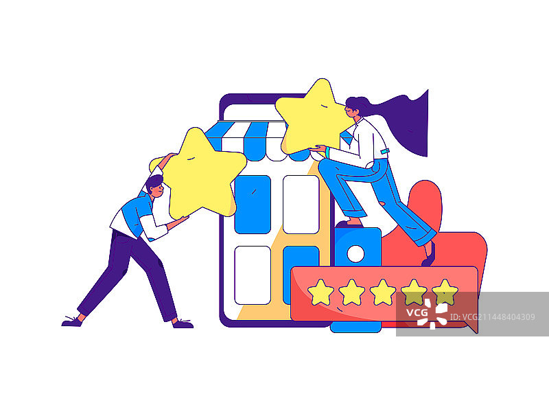 社交发表评论扁平矢量概念运营手绘插画图片素材