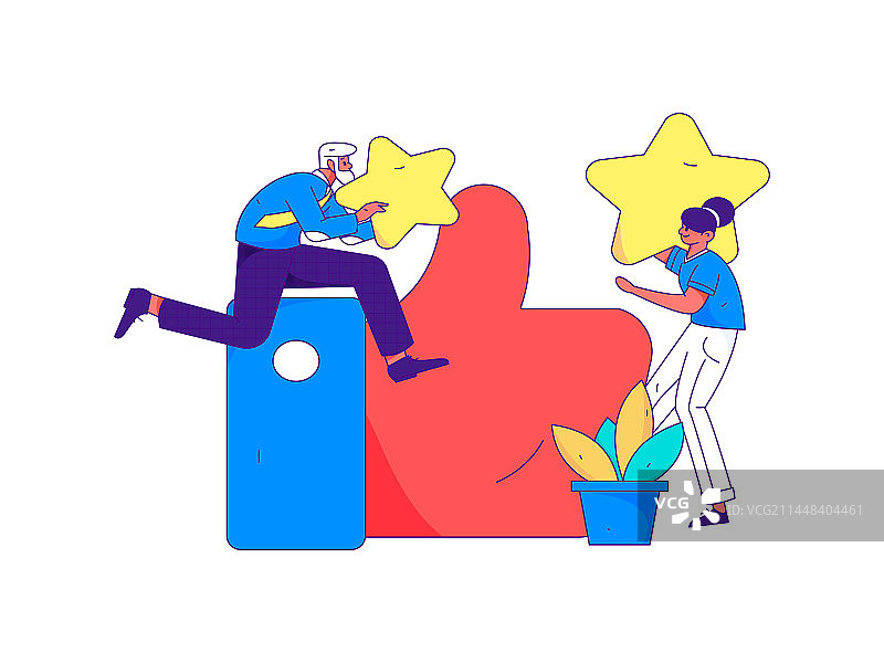 社交发表评论扁平矢量概念运营手绘插画图片素材