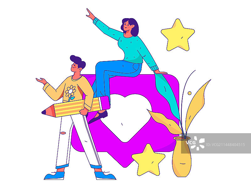 社交发表评论扁平矢量概念运营手绘插画图片素材