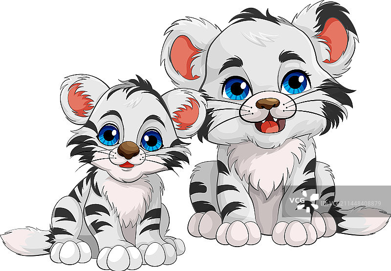 可爱的小老虎卡通形象图片素材