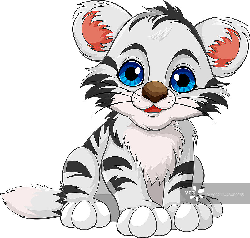 可爱的小老虎卡通形象图片素材