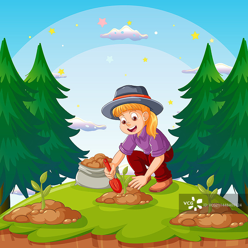 人们植树造林应对气候变化图片素材