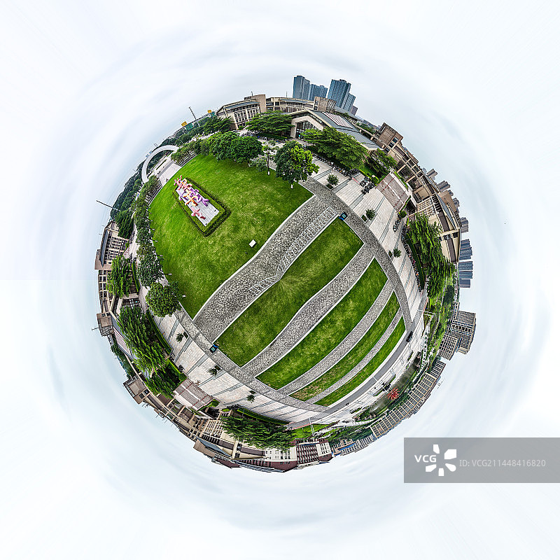 航拍广州暨南大学番禺南校区图片素材