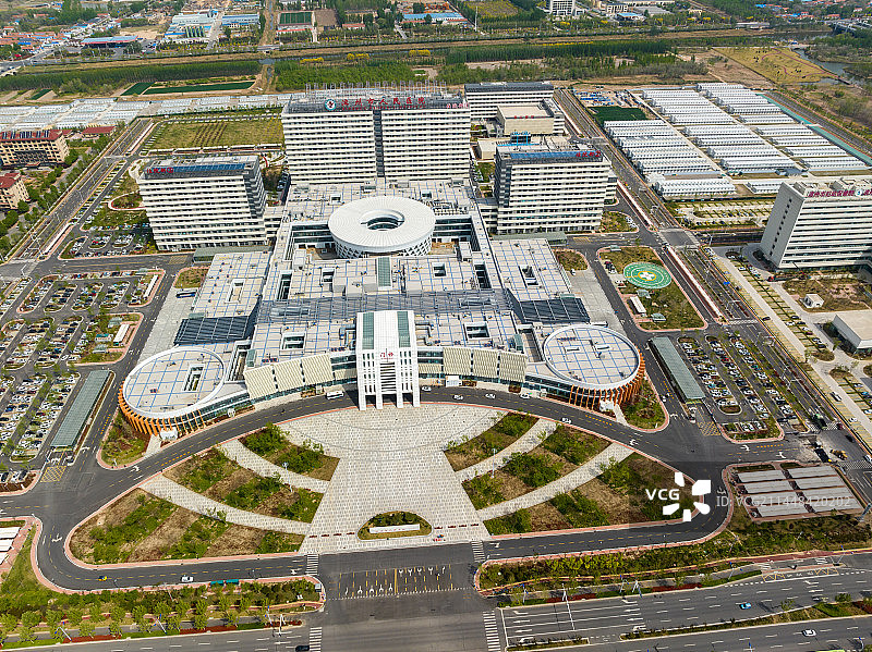 中国山东滨州市人民医院航拍图片素材