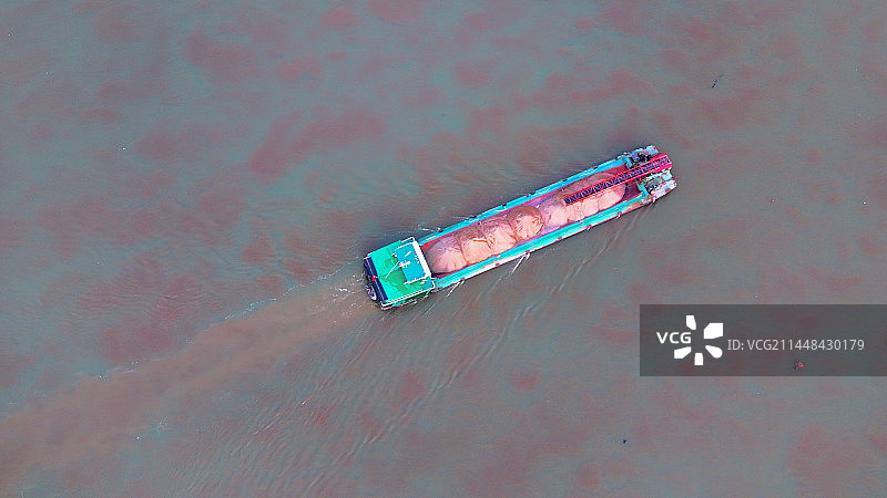 赤潮与采砂船图片素材