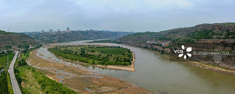 陕北佳县白云山渡口20230804图片素材