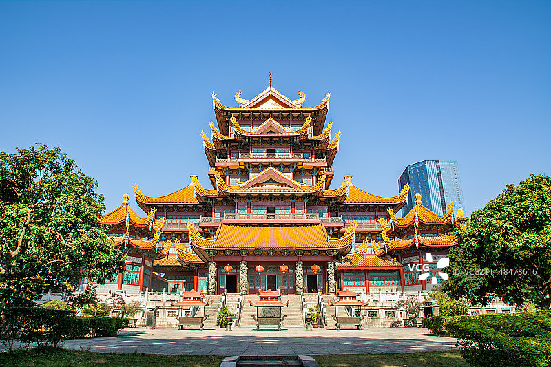 福州西禅古寺 五百罗汉堂  闽南风格佛教寺庙建筑 西禅寺图片素材