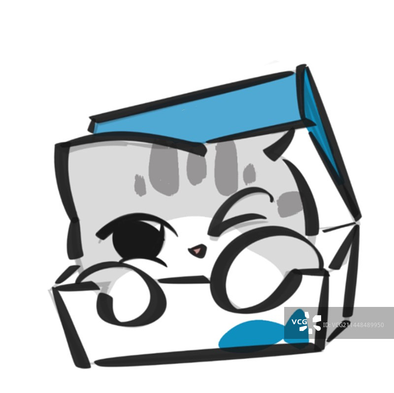 可爱猫咪插画时尚插画风格插画手绘头像手绘插画猫咪图片素材