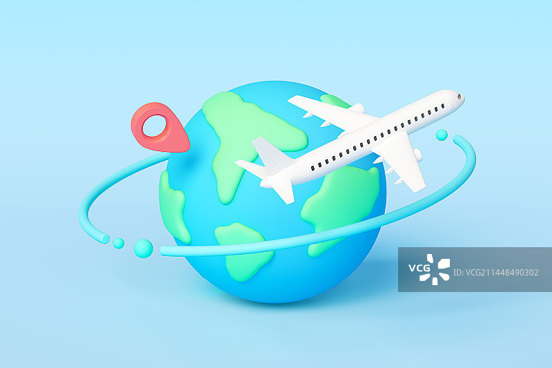 3D渲染度假旅游场景图片素材