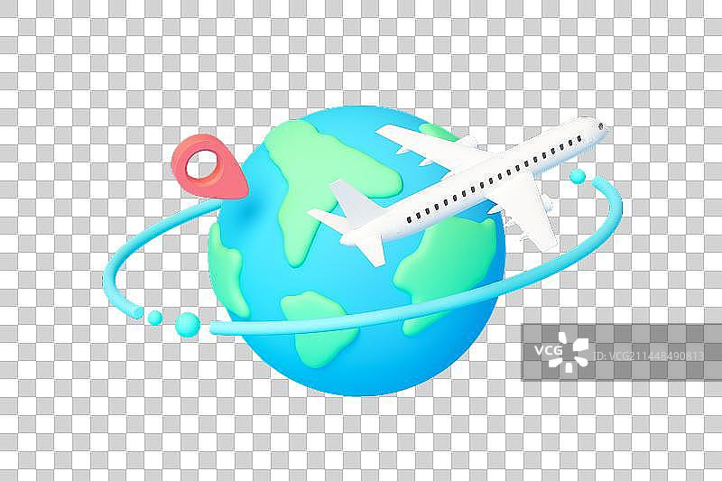 3D渲染度假旅游元素图片素材
