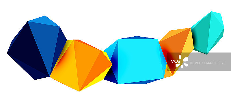 抽象低聚石设计几何三维图片素材