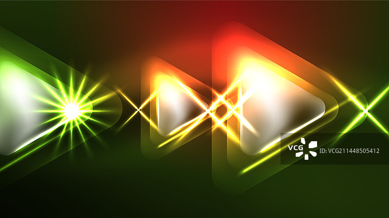 数字霓虹灯抽象背景三角形和图片素材