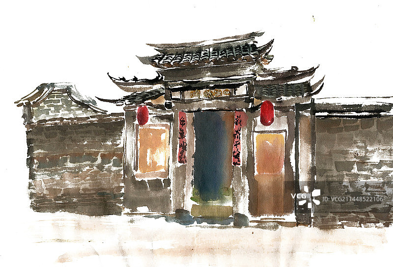 古老的院落图片素材