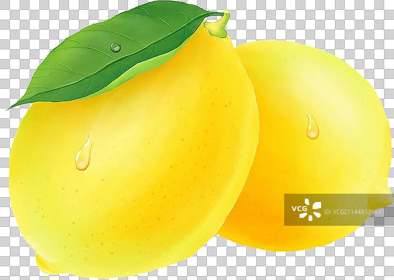 两颗靠在一起的柠檬图片素材