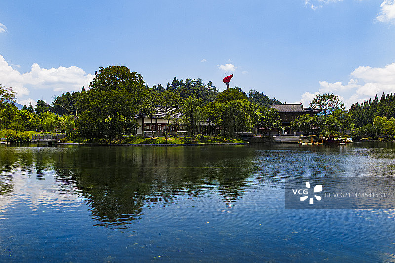 中国江西吉安井冈山市井冈山风景名胜区茨坪挹翠湖风光图片素材