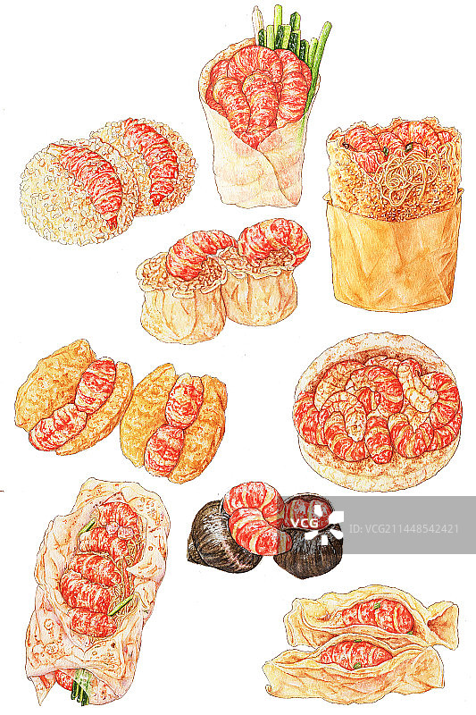 小龙虾小吃图片素材