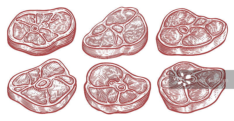 餐厅菜单牛排草图元素图片素材
