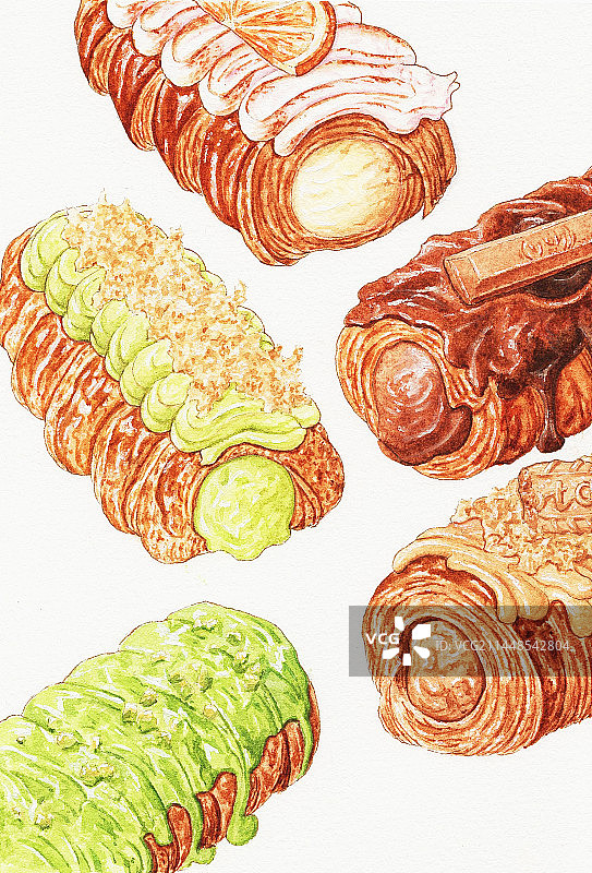 法式可颂卷图片素材