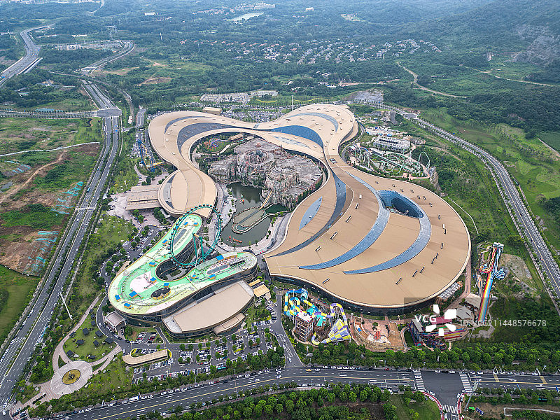 航拍南京浦口华昌龙之谷全景图片素材