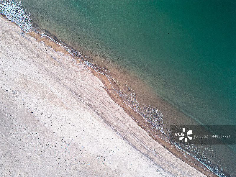 航拍海岸线图片素材