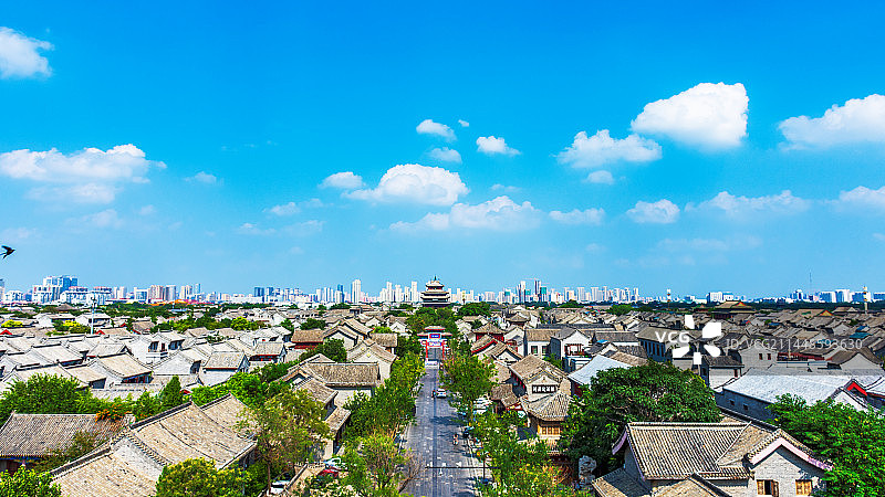 祥云升腾于东昌古城23.08图片素材