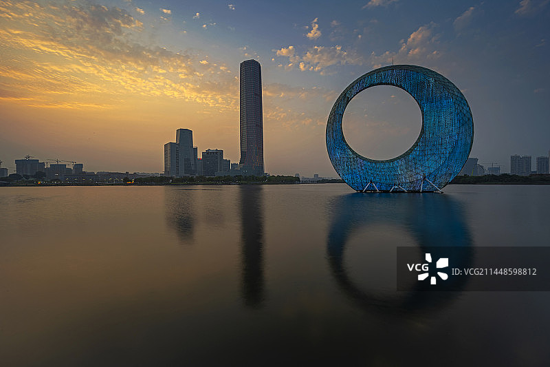 厦门杏林湾月光环图片素材