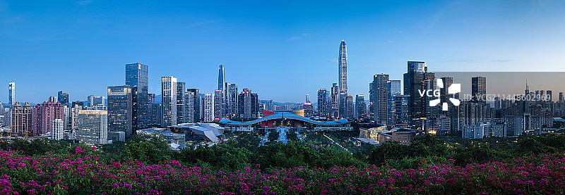 蓝调深圳中轴线图片素材