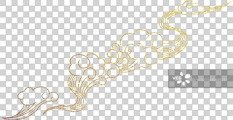 金色古风云纹图片素材