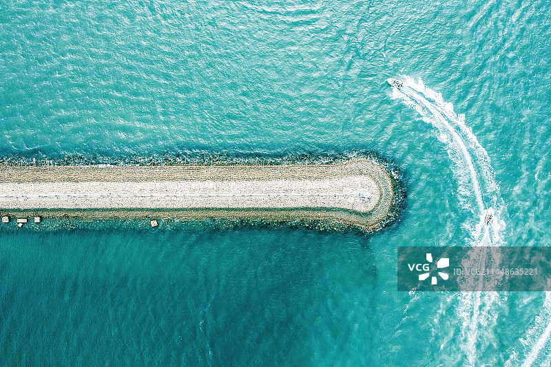 青岛的小青岛公园航拍图片素材